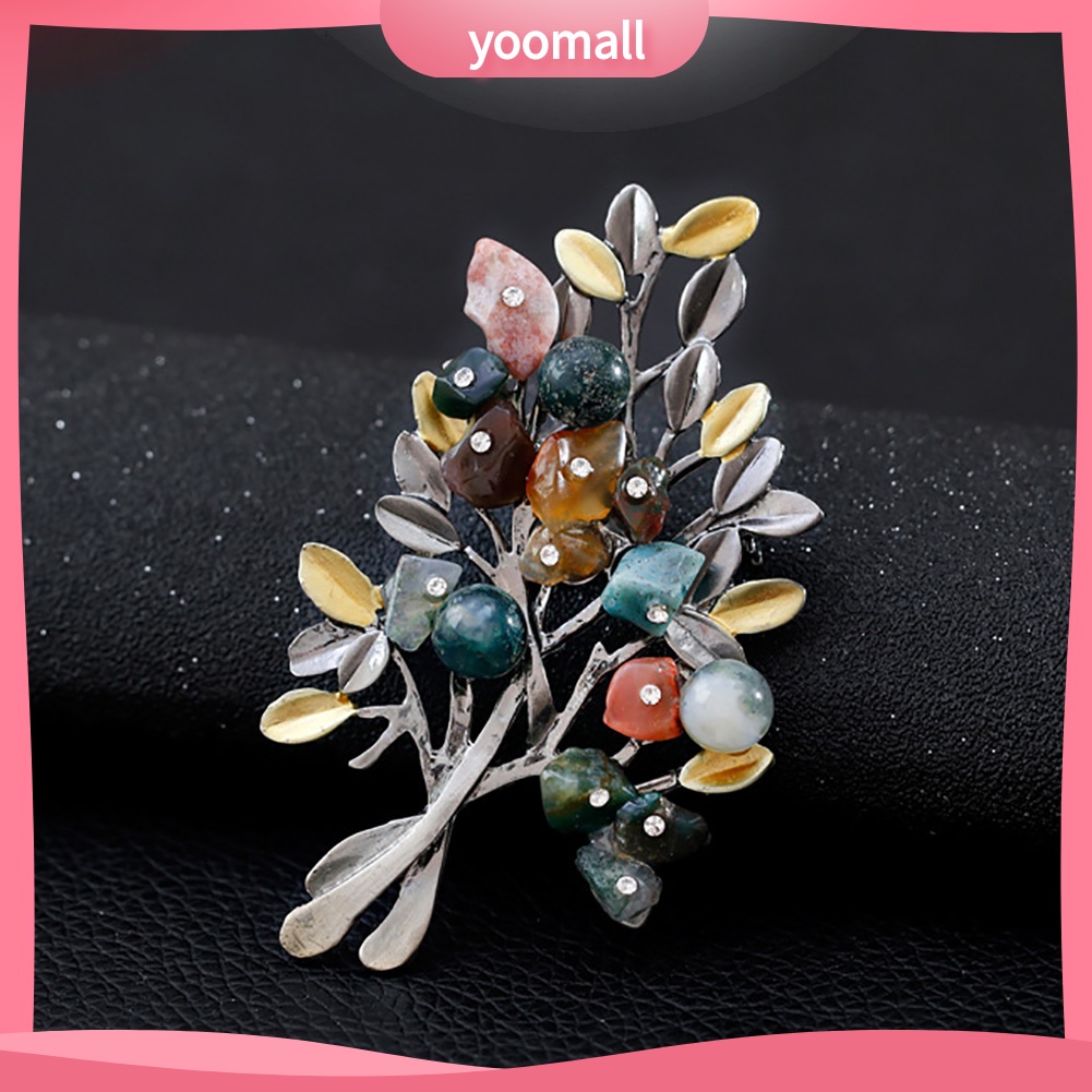 Ghim Cài Áo Hình Chiếc Lá Đính Đá Nhiều Màu Sắc Thời Trang Cho Nữ