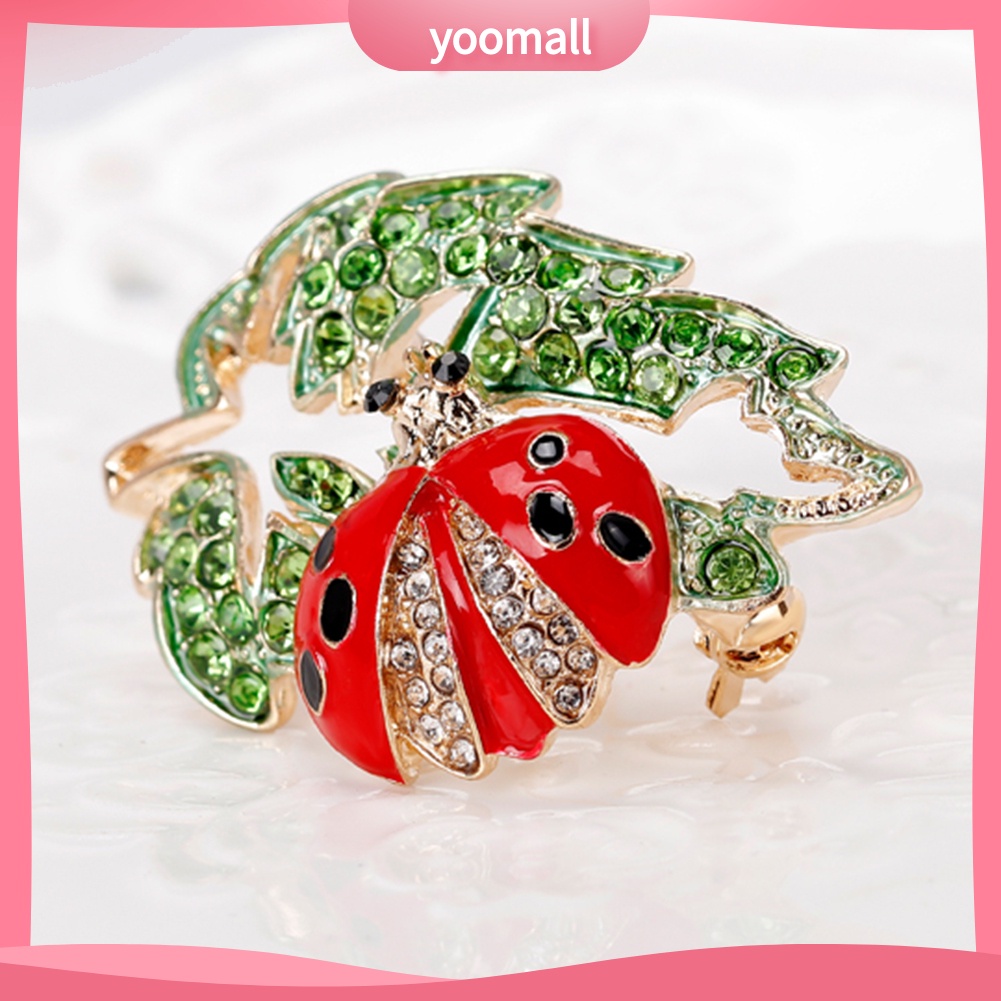 Ghim Cài Áo Hình Bọ Rùa Đính Đá Nhân Tạo Thời Trang