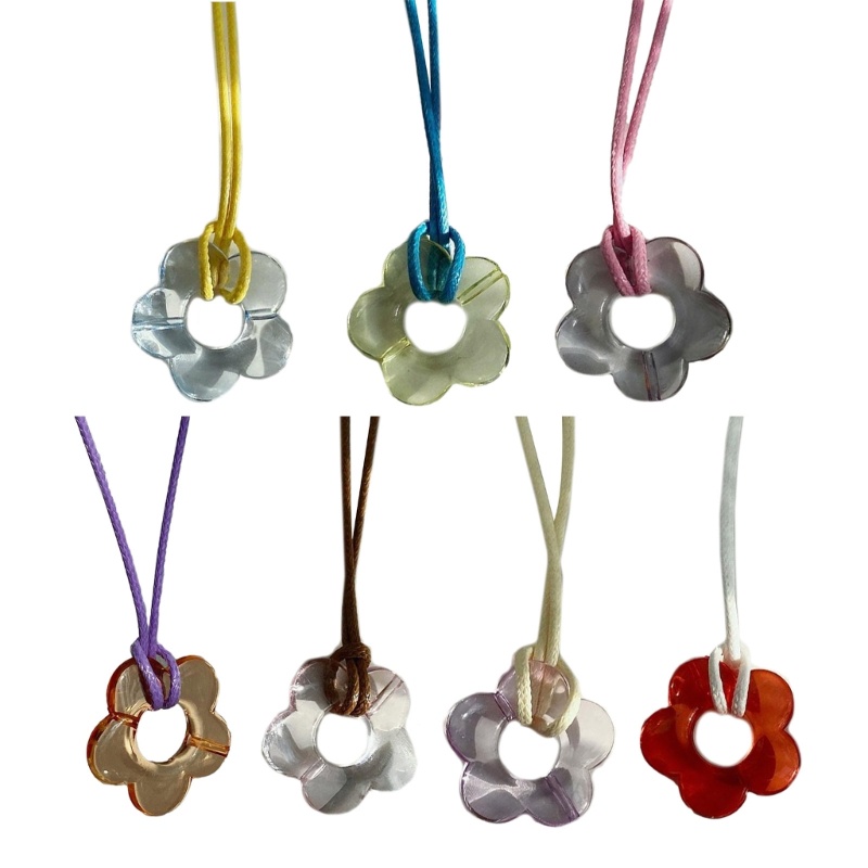 Vòng Cổ Choker Dây Da Mặt Hoa Rỗng Đơn Giản Thời Trang