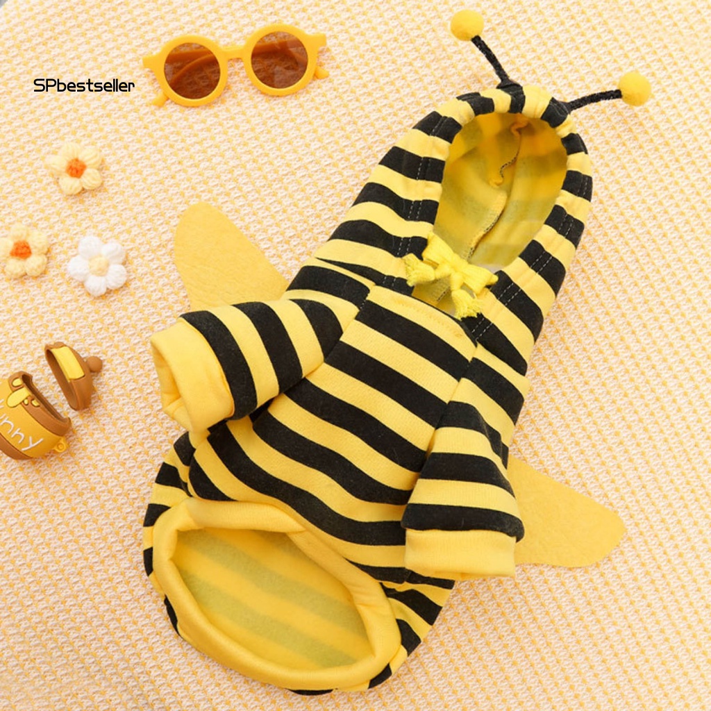 Áo Sweater Co Giãn In Họa Tiết Hoạt Hình Chú Ong Dễ Thương Thời Trang Thu Đông Cho Cún Cưng