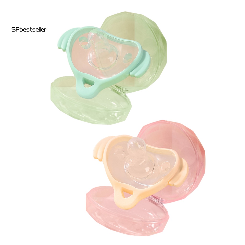 Núm Vú Giả 2 Màu Chịu Nhiệt Độ Cao Không BPA Cho Bé Sơ Sinh