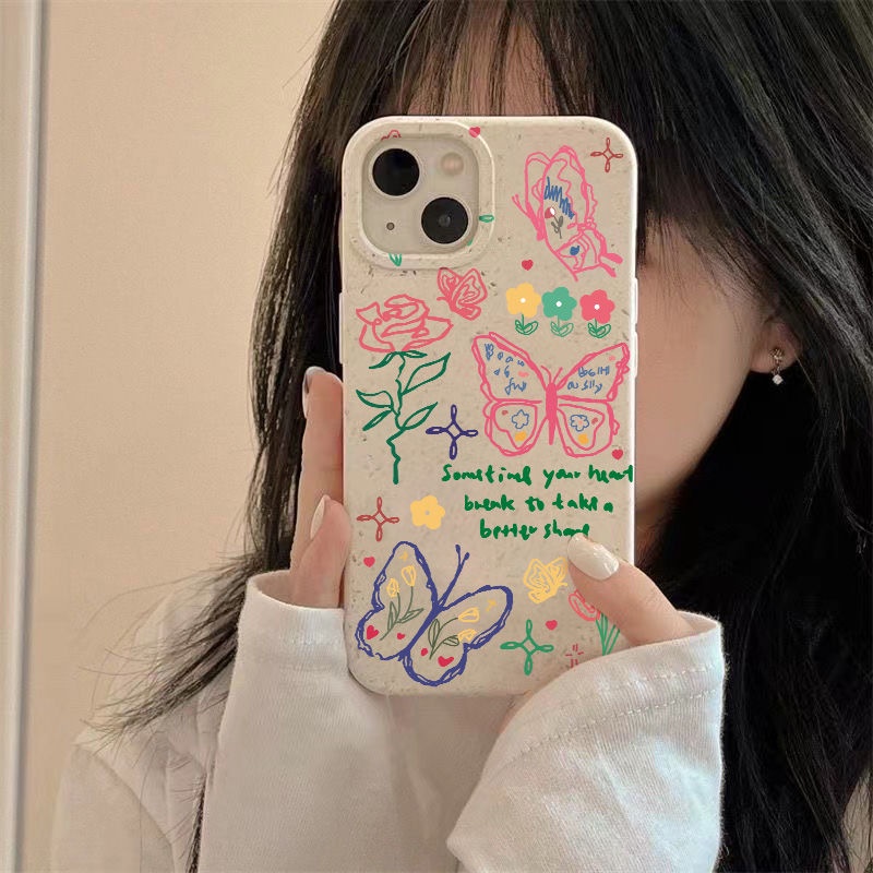 Ốp Điện Thoại Mềm Chống Sốc In Hình Hoa Hồng Cho Iphone 128 Plus111314Ốp Điện Thoại Hình Bướm Đơn Giản Cho Apple JPYX Pro7 max