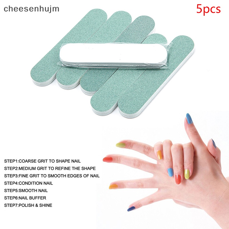 Bộ 5 Dụng Cụ Dũa Móng Tay Hình Khối Mini Bằng Bọt Biển Tiện Dụng