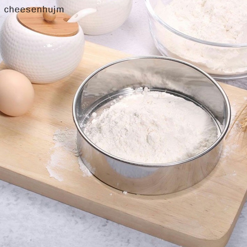 Rây Lưới Tròn Lọc Bột Bằng Thép Không Gỉ Tiện Dụng Cho Nhà Bếp