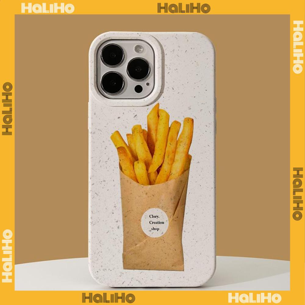 Ốp lưng iPhone 11 Ốp lưng có thể phân hủy Thân thiện với môi trường Mịn màng Bảo vệ thoải mái Bữa ăn khoai tây chiên lớn thơm ngon dễ thương Tương thích với iPhone 14 Pro max 13 Pro max 12 Pro Max 11 xr xs max 7 8