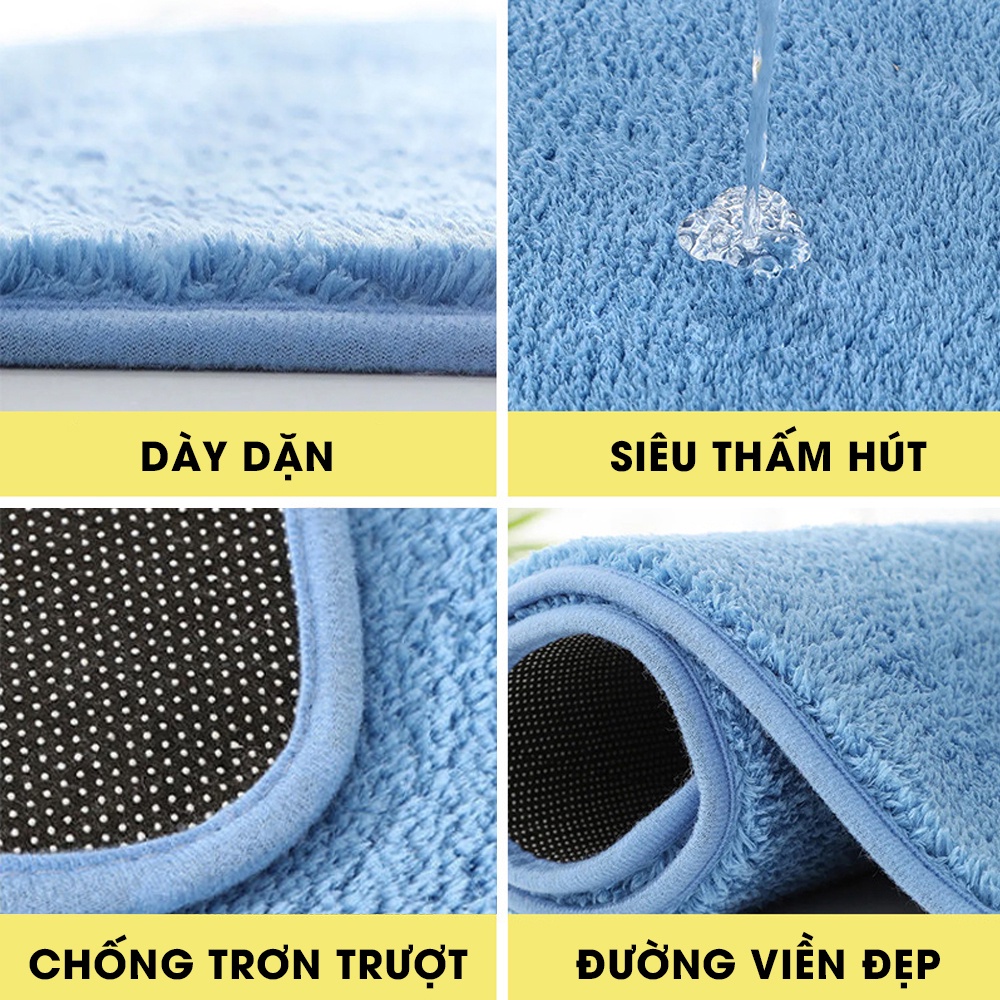 COMBO 3 Thảm chùi chân lâu chân lông cashmere nhân tạo