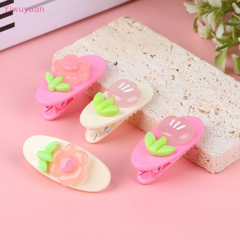 < Yiwuyuan > Kẹp Tóc Hình Hoa Tulip Hoạt Hình Màu Be Hồng Sáng Tạo Thiết Thực Cho Bé Gái Mới