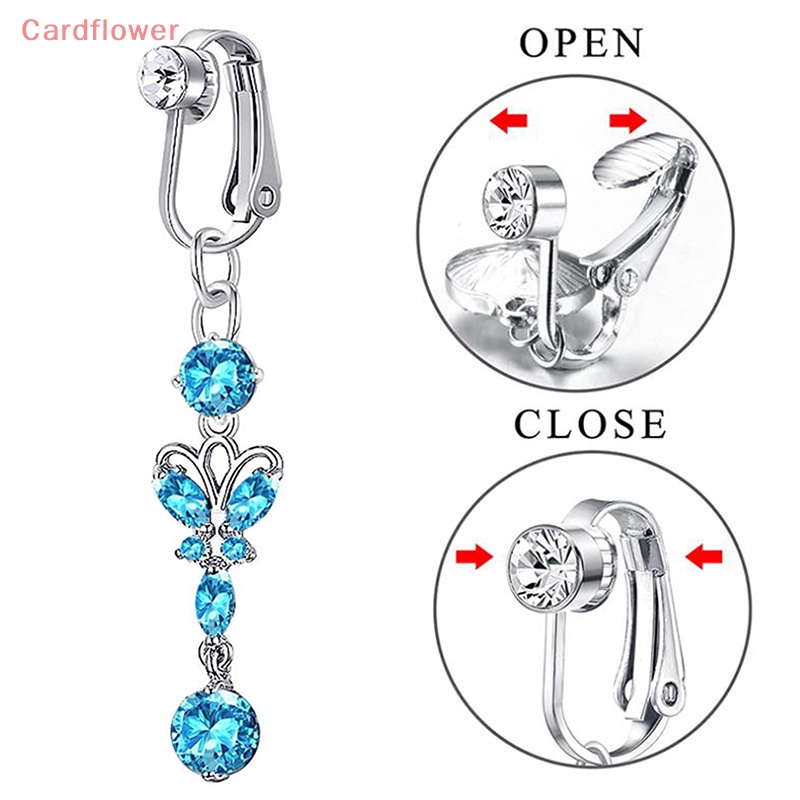 Khuyên Rốn Hình Bướm Đính Đá Zircon Thời Trang Mới Cho Nữ