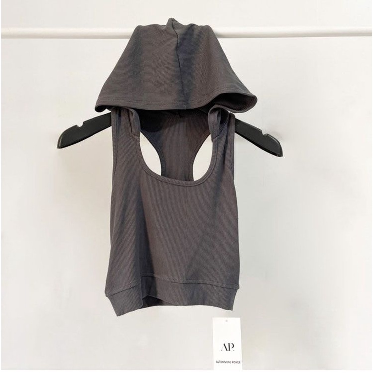 Áo Hoodie Không Tay Lưng Cao Thời Trang Mùa Hè Dành Cho Nữ