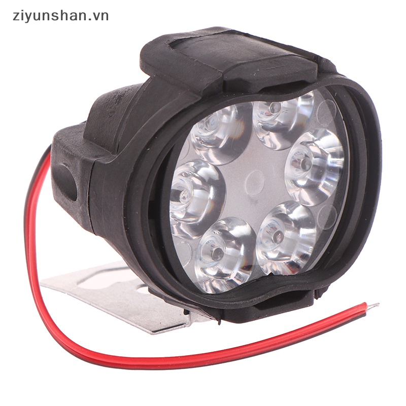 Set 1 / 2 Đèn Pha 6 Bóng LED 1200LM Siêu Sáng Cho Xe Máy
