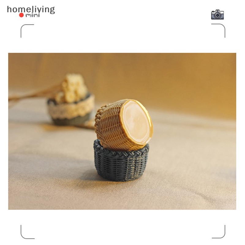 Giỏ Đựng Đồ Mini Bằng Nhựa Resin Tỉ Lệ 1 / 12 Trang Trí Nhà Búp Bê