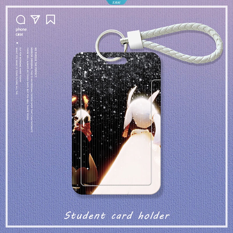 Vỏ Bảo Vệ Thẻ Sinh Viên Họa Tiết Bầu Trời Anime Kawaii Dễ Thương Sáng Tạo Có Dây Đeo Và Điều Khiển Truy Cập [Z
