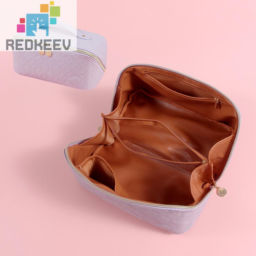 Túi Da PU Đựng Mỹ Phẩm Đa Năng Đính Kim Cương Dành Cho Nữ