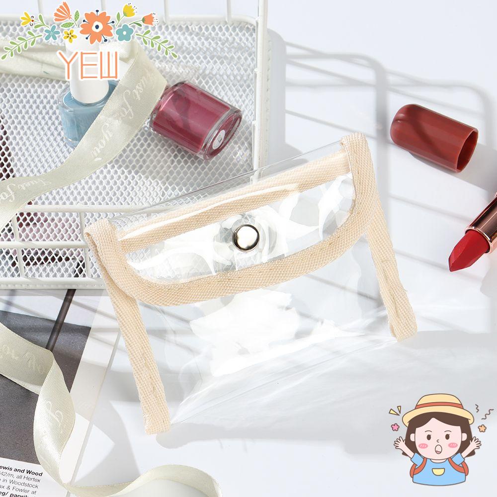 1 Túi Đựng Mỹ Phẩm / Tiền Xu Bằng Pvc Trong Suốt Chống Thấm Nước Tiện Dụng