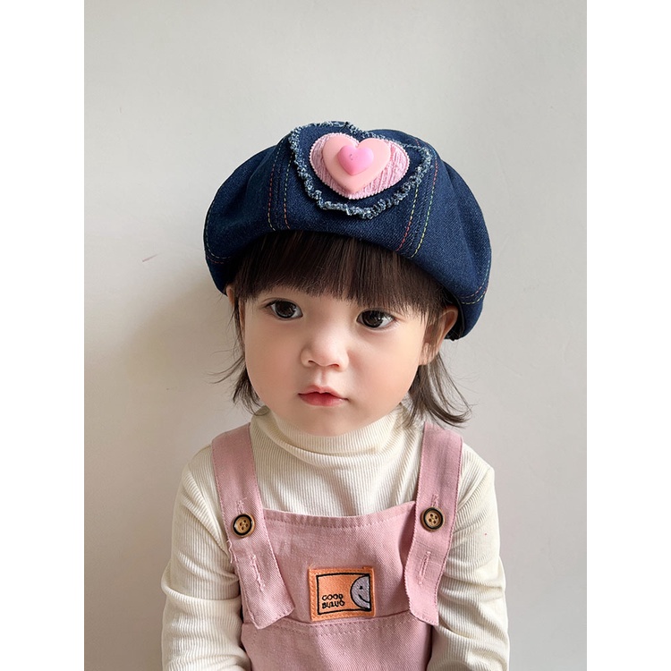 Nón Beret Hình Bát Giác Thời Trang Hàn Quốc Cho Bé Gái