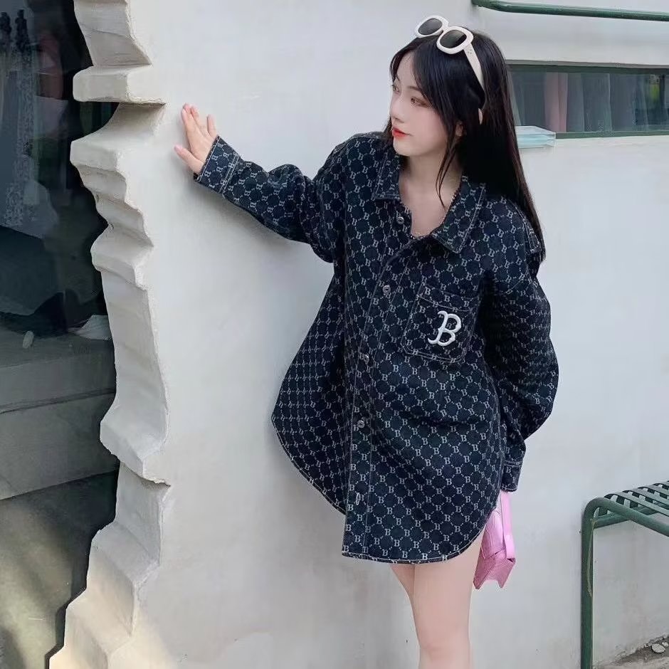 Áo Khoác Bóng Chày Thêu Chữ B Phong Cách Cổ Điển Cho Cặp Đôi