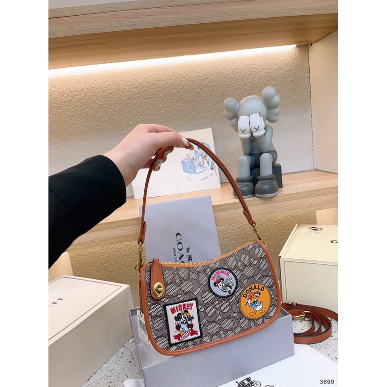 YBMK COACH 2023 new labeling Mickey underarm Crescent bag out high face value advanced cute exquisite fashion all-match women's bag