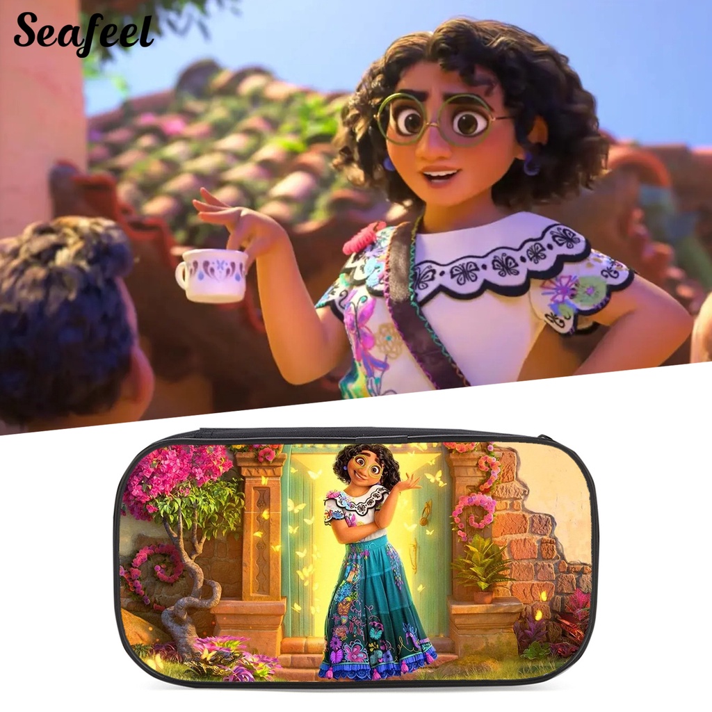 Túi Đựng Bút Bằng Vải Oxford Chống Bụi Họa Tiết Hoạt Hình Dễ Thương