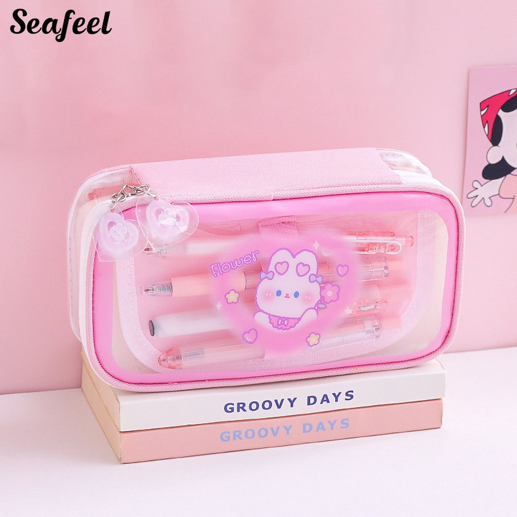 Túi Đựng Bút Chì Sức Chứa Lớn Chống Nước Chống Ẩm Có Khóa Kéo