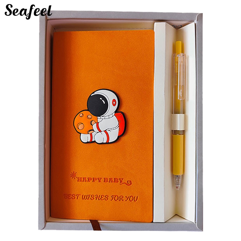 1 Bộ Sổ Tay 96 Trang 192 Trang Bìa Da Dày Dặn Họa Tiết Hoạt Hình Dễ Thương Kèm Bút Dành Cho Học Sinh