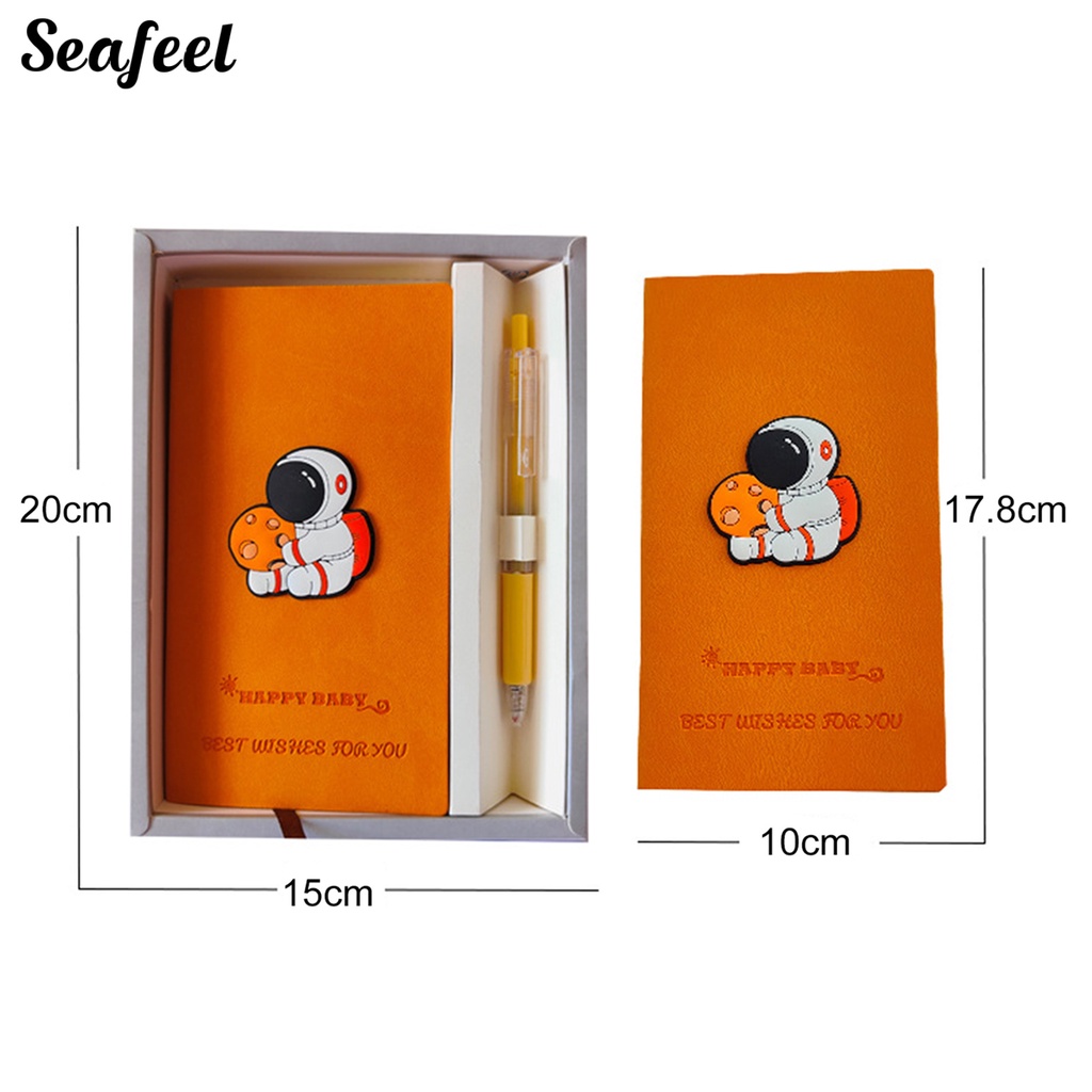 1 Bộ Sổ Tay 96 Trang 192 Trang Bìa Da Dày Dặn Họa Tiết Hoạt Hình Dễ Thương Kèm Bút Dành Cho Học Sinh