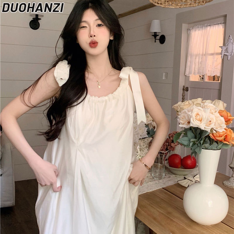 Đầm Voan Hai Dây Dáng Dài Phong Cách Thời Trang Pháp Đi Biển Mùa Hè Hàng Mới Dành Cho Bạn Nữ