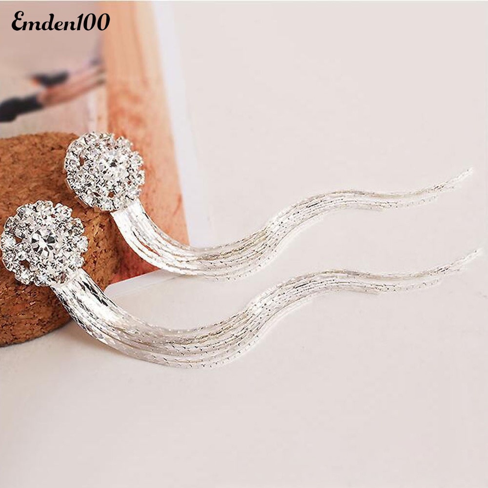 Đôi Bông Tai DáNg DàI Đính Đá Thời Trang