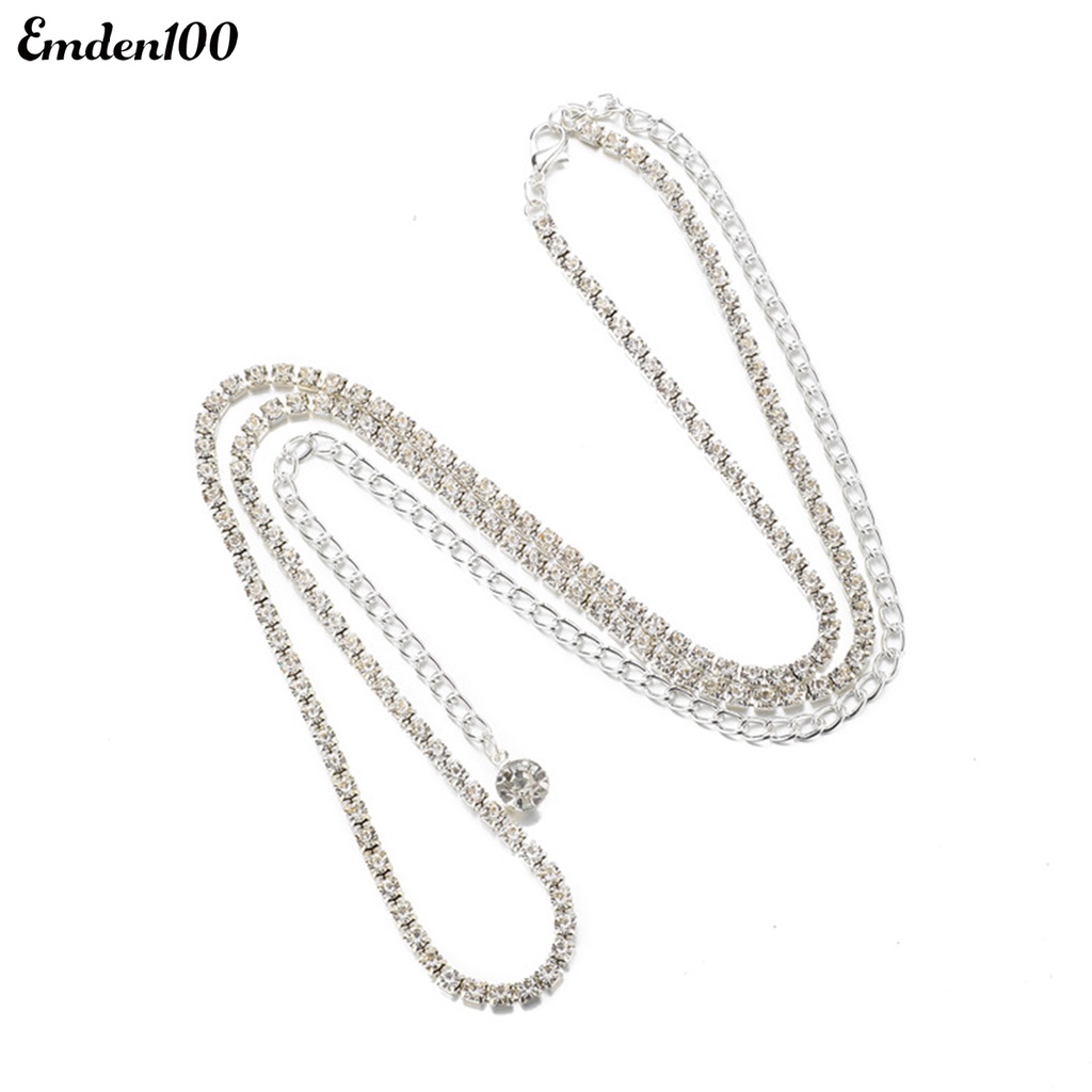 Dây Đeo Hông Một Lớp Bằng Kim Loại Đính Đá Thời Trang Đi Biển Mùa Hè