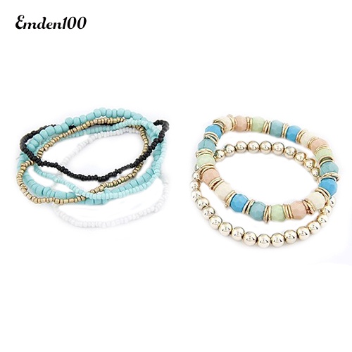 Vòng Tay Chuỗi Hạt Nhiều Lớp Phong Cách Bohemia Cho Nữ