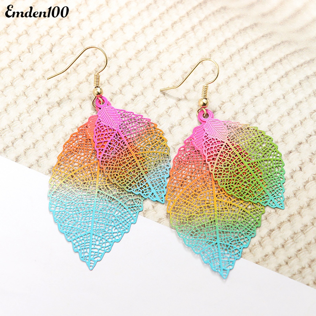 1 Đôi Bông Tai Chiếc Lá Thời Trang Nữ Tính