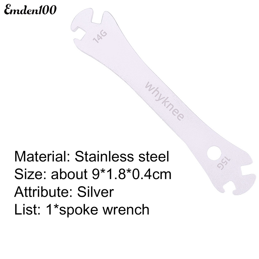 Cờ Lê Bằng Thép Không Gỉ Điều Chỉnh Căm Xe Đạp Emden 14 / 15G