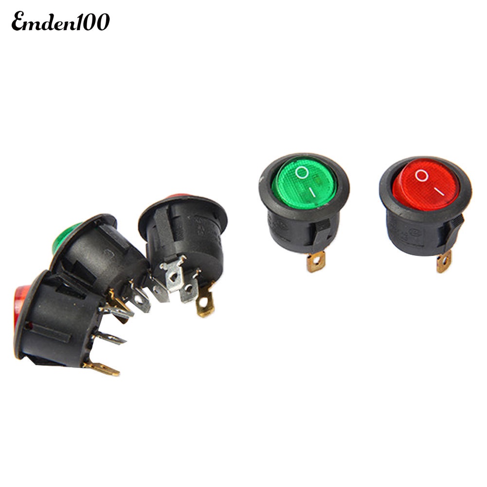 Công Tắc Tròn Cho Đèn Tín Hiệu 12V DC 20A 20mm