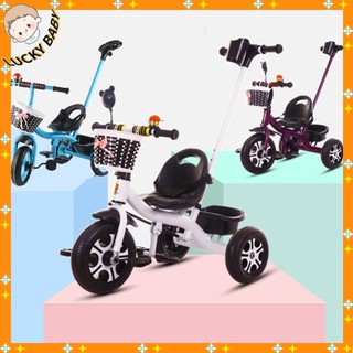 Xe đẩy 3 bánh cho bé - có thể điều chỉnh tay cầm bàn đạp gấp - hiluckybaby