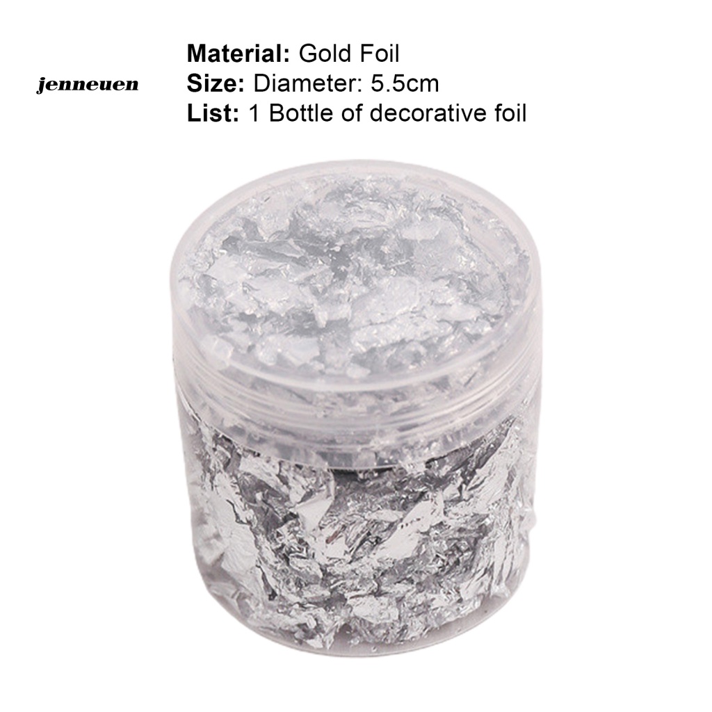 1 Cuộn Miếng Dán Lá Nhôm Màu Sắc Lấp Lánh Chống Oxy Hóa Trang Trí Móng Tay