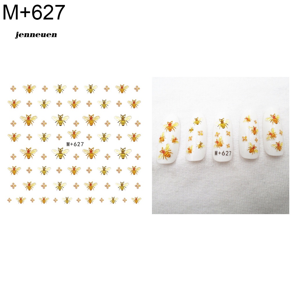 Miếng Dán Trang Trí Móng Tay Chuyển Nước Họa Tiết Động Vật / Hoa / Ong / Trái