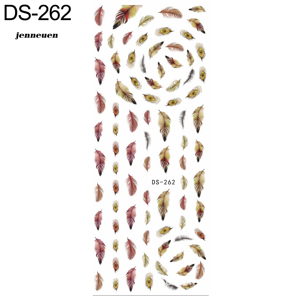 Miếng Dán Trang Trí Móng Tay Hình Hoa / Bướm / Chữ Độc Đáo DIY