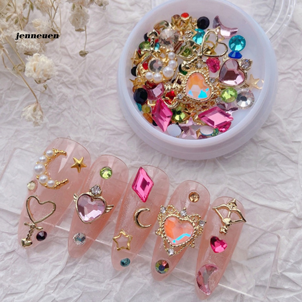 1 Hộp Phụ Kiện Trang Trí Móng Tay Hình Thủy Thủ Mặt Trăng Lấp Lánh DIY