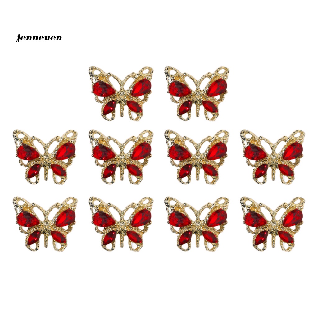 Set 10 Nhãn Dán Trang Trí Móng Tay Nghệ Thuật Ba Chiều Charms