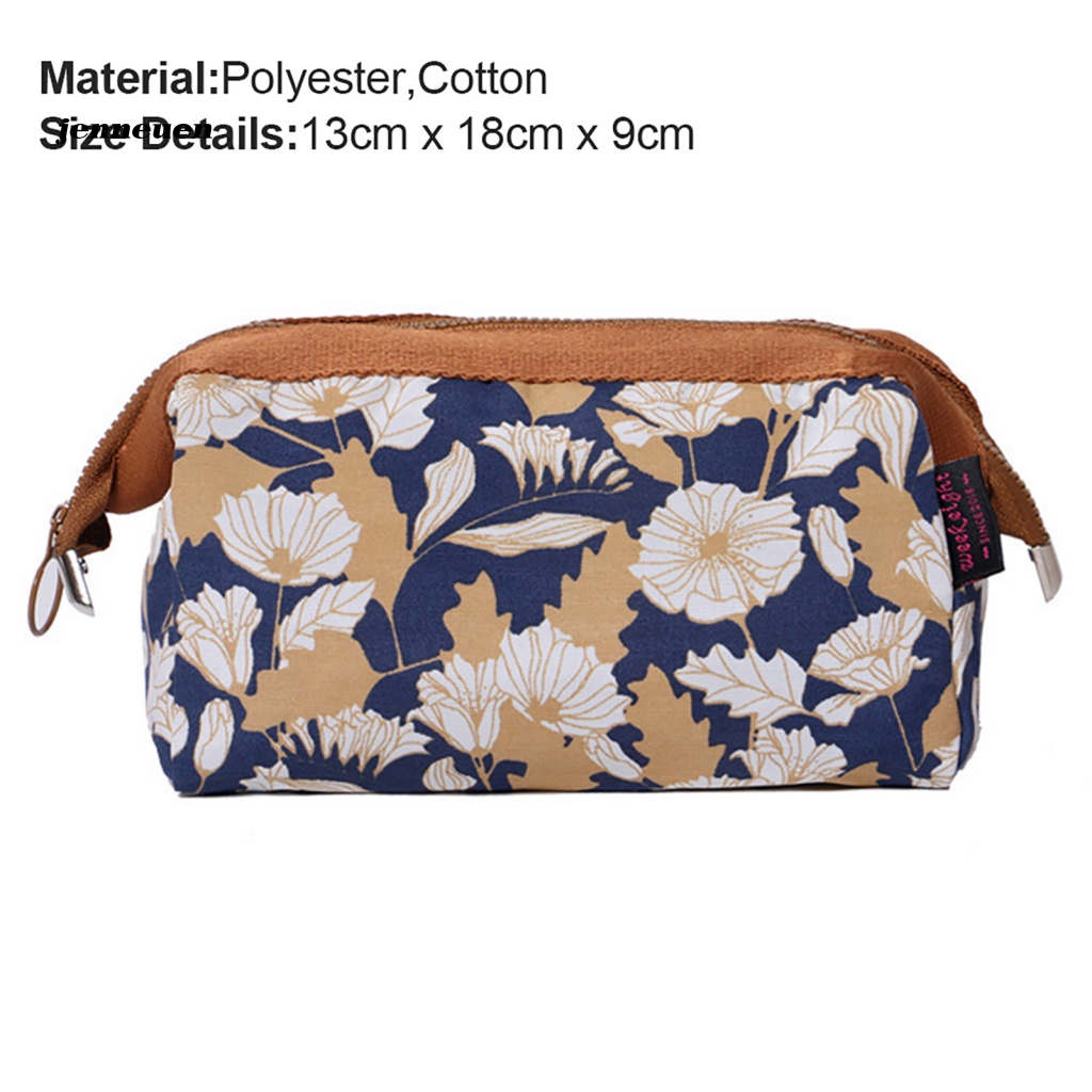 Hộp Đựng Đồ Trang Điểm Bằng Vải Cotton In Hoa Thời Trang