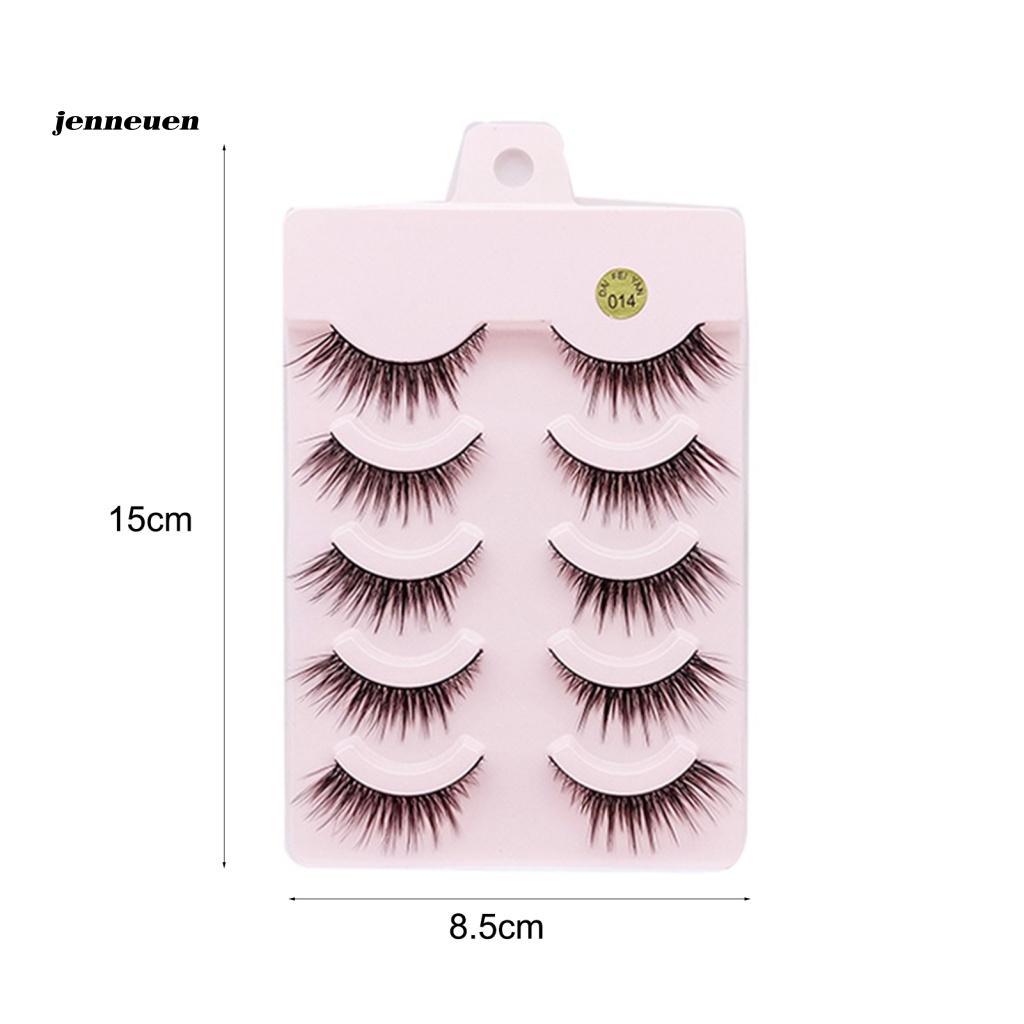 Bộ 5 Cặp Lông Mi Giả 3D Dùng Hàng Ngày Cho Nữ