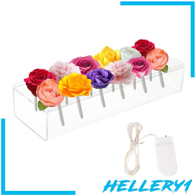 Lọ Hoa Bằng Acrylic Có Đèn LED Kèm Giá Đỡ Trang Trí Nhà Cửa / Tiệc Cưới