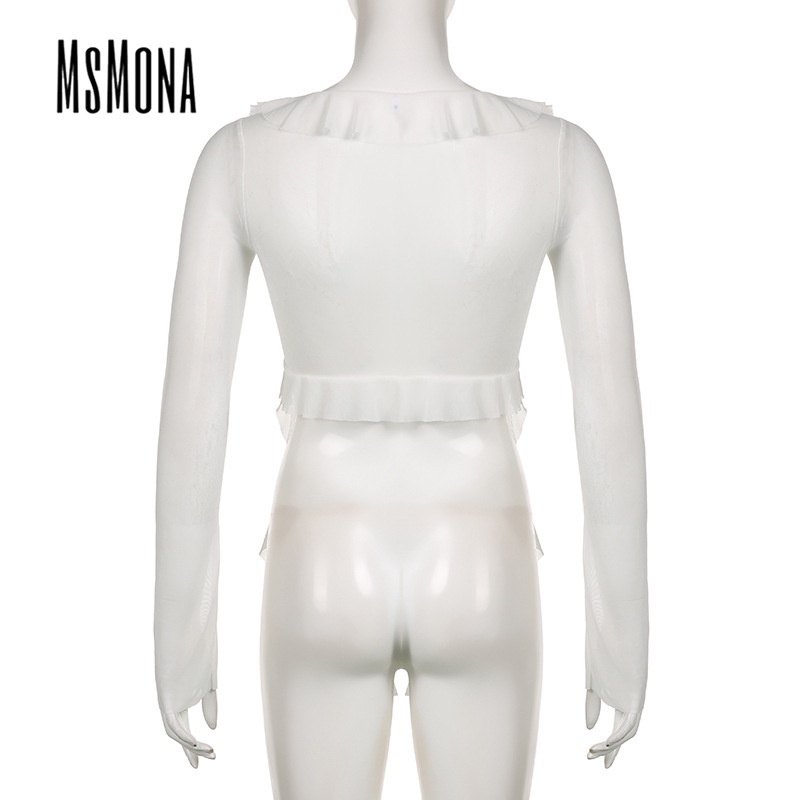 Áo Lưới Cổ Chữ V Xuyên Thấu Gợi Cảm Thời Trang 2023 Cho Nữ