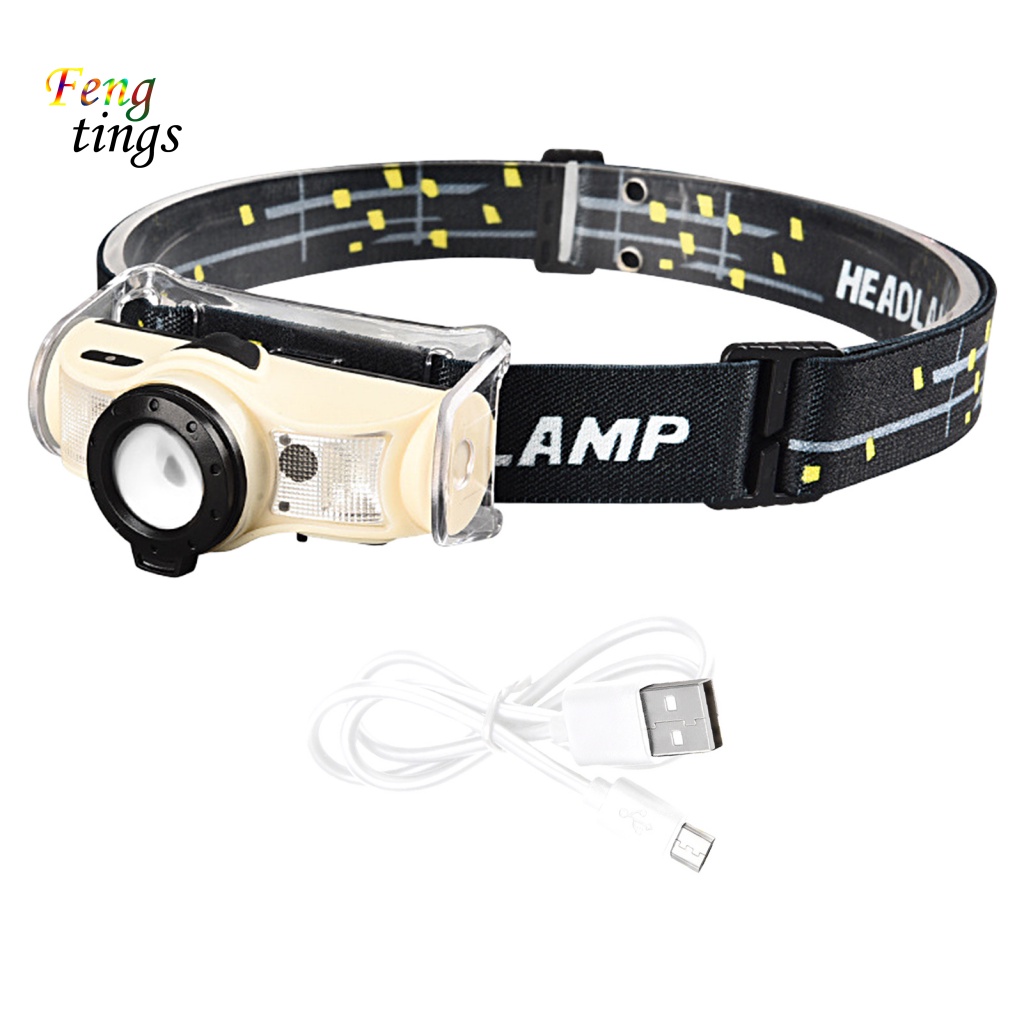 Đèn LED Đeo Đầu 4 Mức Độ Sáng Tùy Chỉnh Kèm Sạc USB Tiện Dụng Mang Theo Cắm Trại