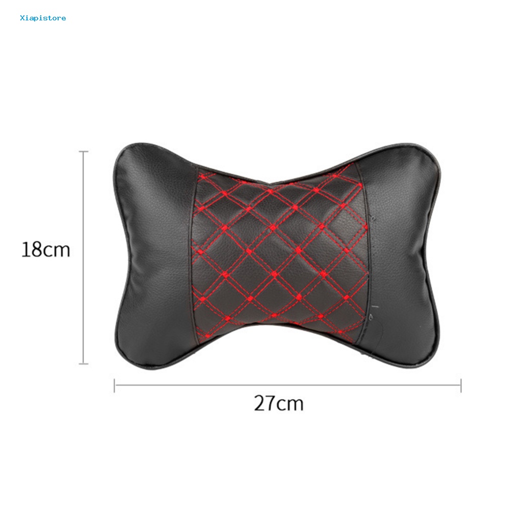 Gối Tựa Đầu Giả Da Hình Cục Xương Giảm Đau Thoải Mái Cho Xe Hơi