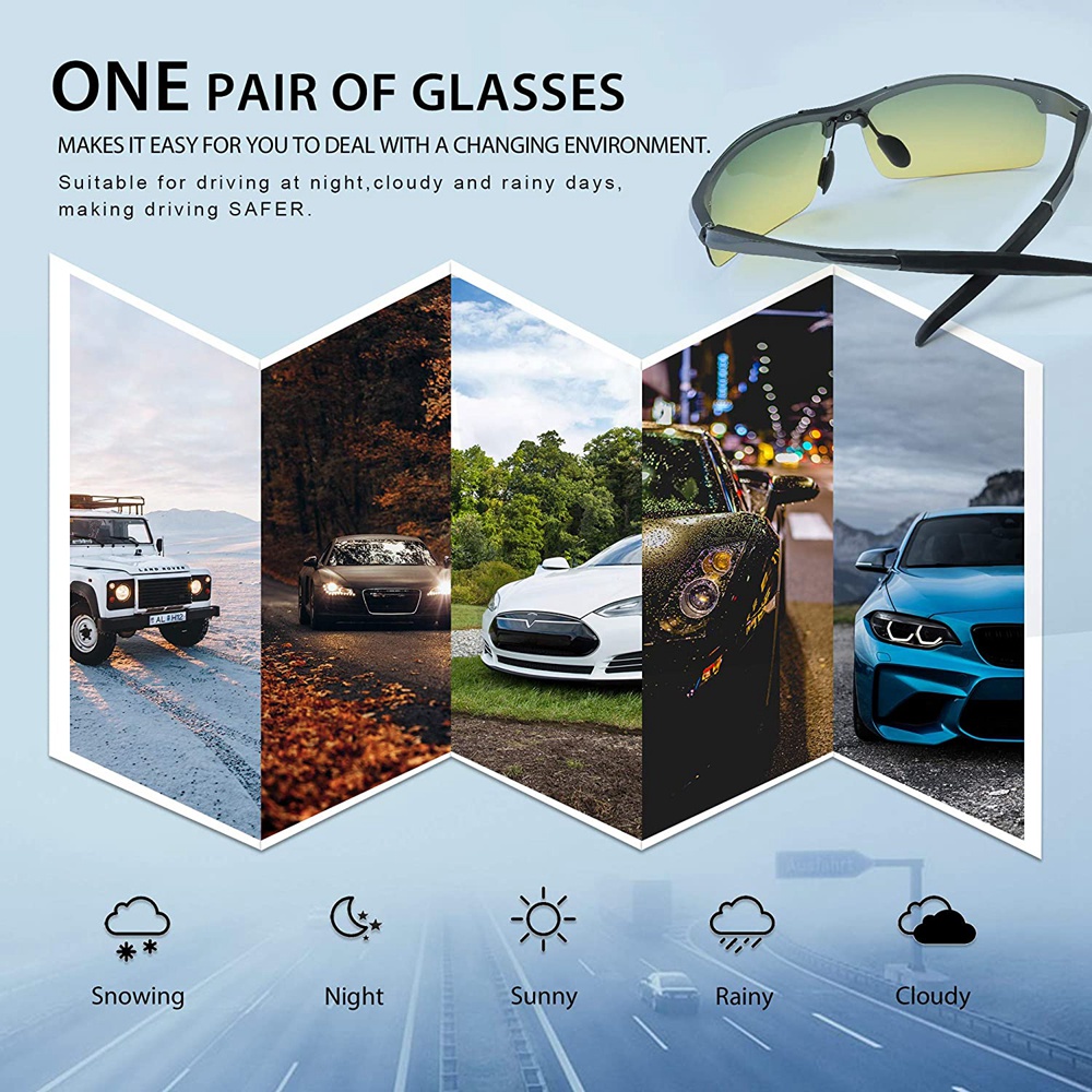 Kính Mát Nam Phân Cực Gọng Kim Loại