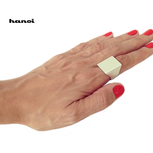 Nhẫn Mặt Vuông Thiết Kế Đơn Giản Thời Trang Cho Nữ