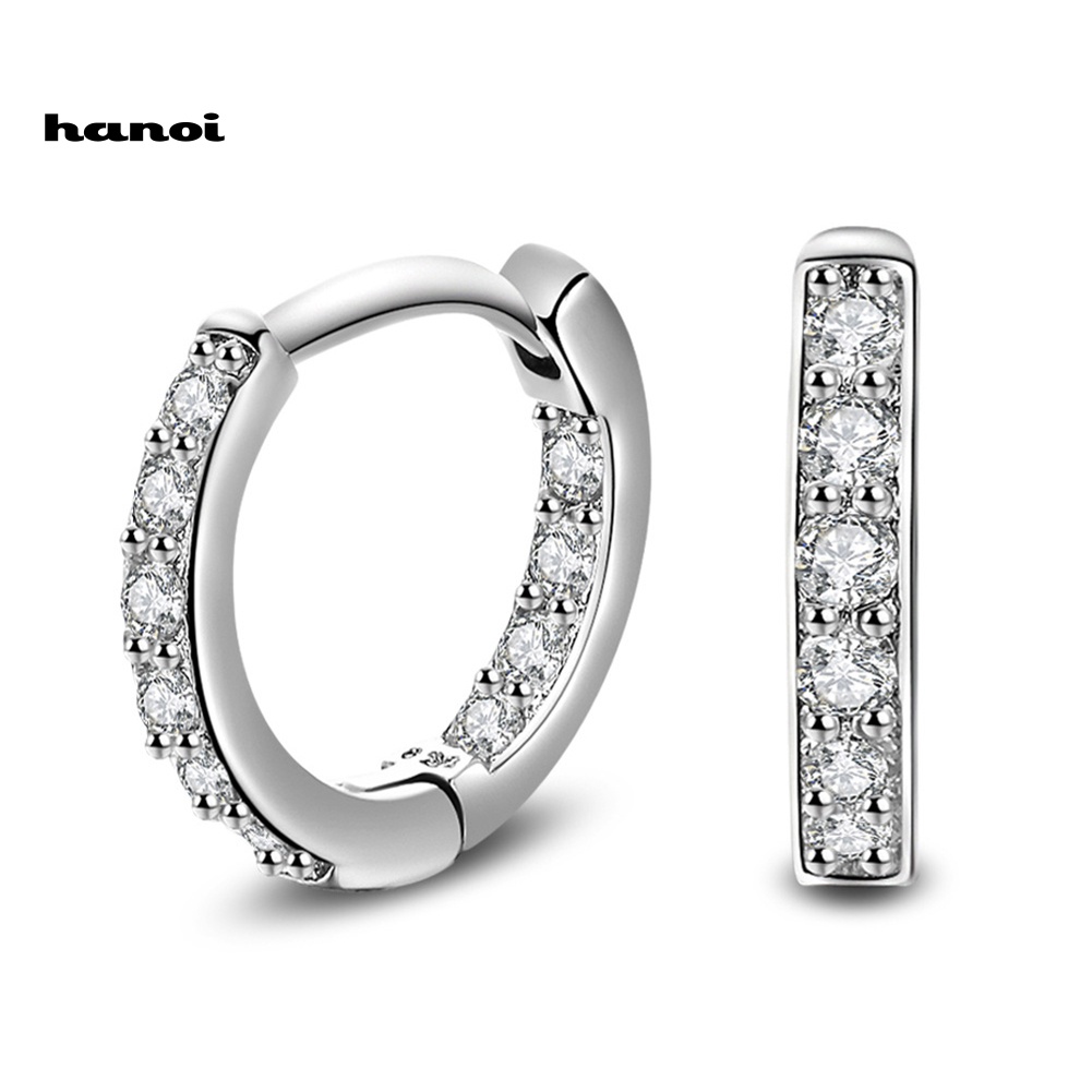 Khuyên Tai Nữ Mạ Bạc Đính Ngọc Thời Trang