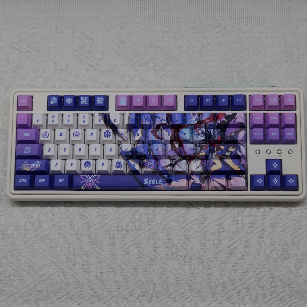 132 Phím Seele Keycaps Cherry Profile Honkai Star Rail Anime PBT Dye Sub Cơ Keycap
