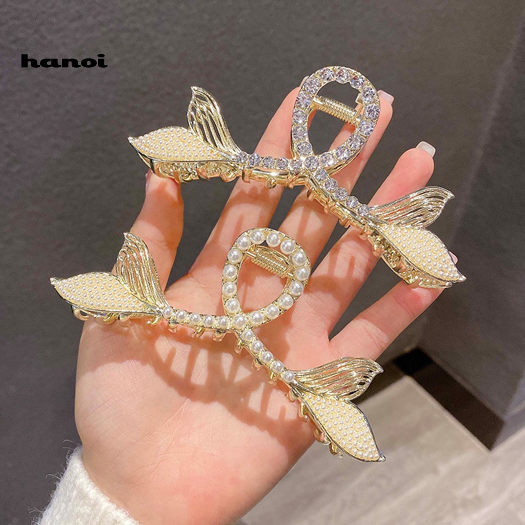 Kẹp Tóc Hình Đuôi Cá Đính Ngọc Trai Giả Sang Trọng