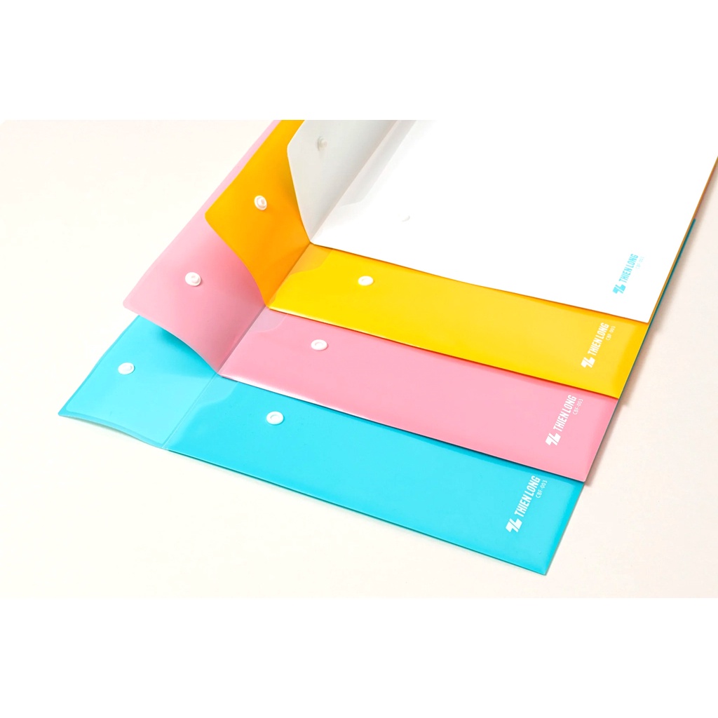 Bìa Nút Màu Pastel F4 - Thiên Long CBF-003 - Xanh Ngọc Pastel